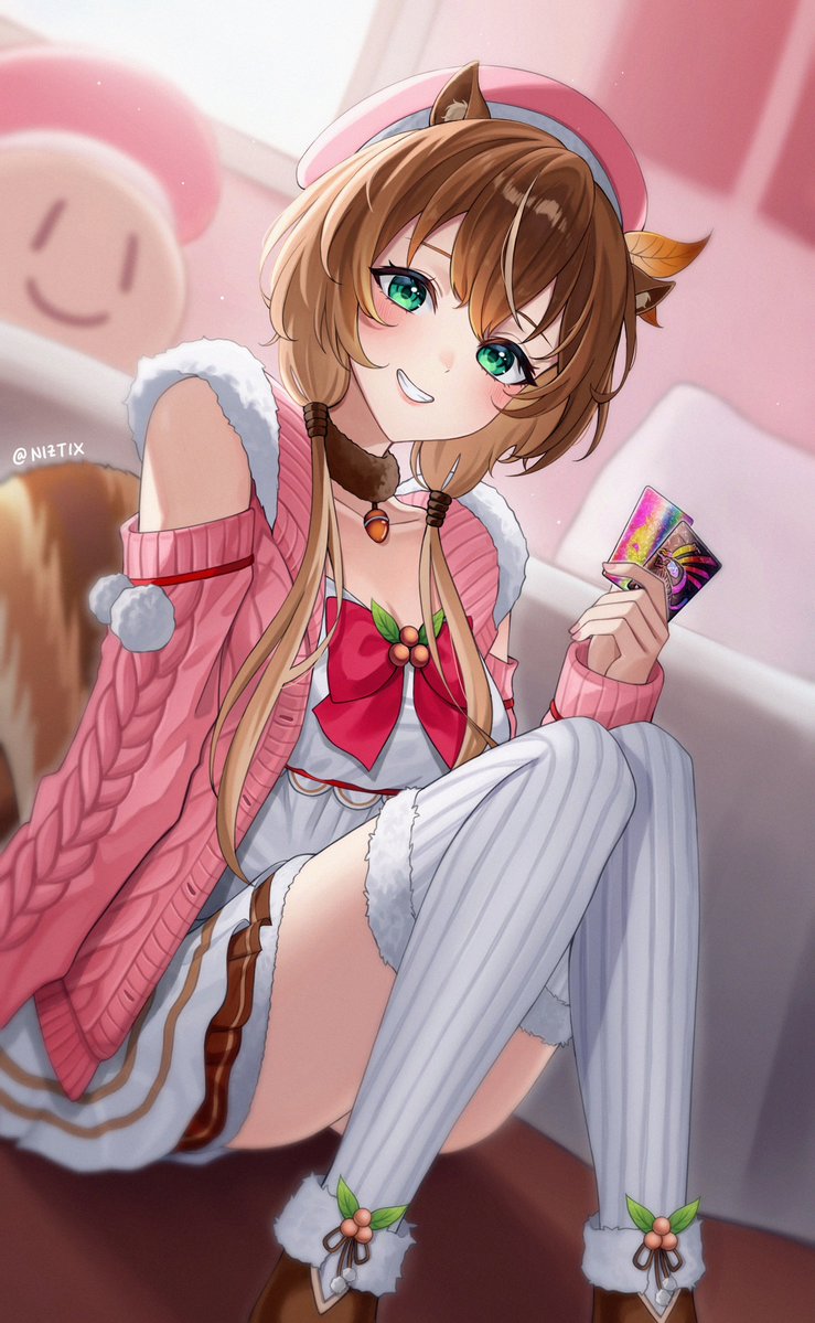 ayunda risu (hololive and 1 more) drawn by niztix