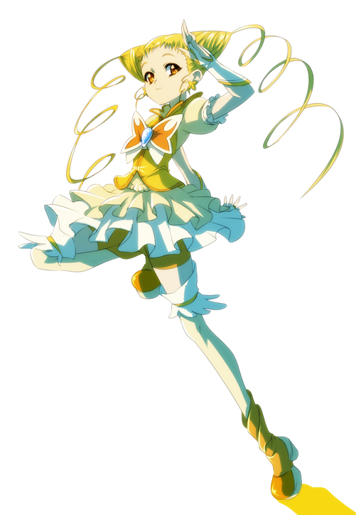 kasugano urara and cure lemonade (precure and 1 more) drawn by nekomamire