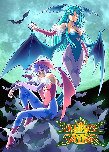 morrigan aensland and lilith (darkstalkers) drawn by yanakatu