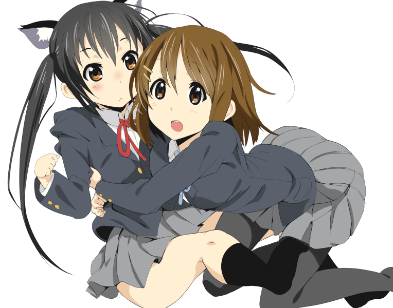 nakano azusa and hirasawa yui (k-on!) drawn by zzzz_(bbqvg)