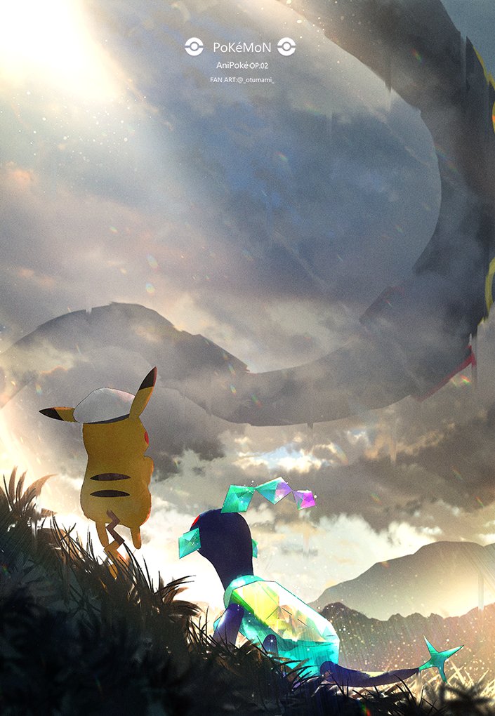 pikachu, rayquaza, terapagos, and captain pikachu (pokemon and 1 more) drawn by otsumami_(bu-bu-heaven)