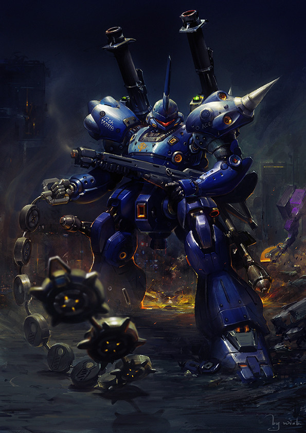 kampfer (gundam and 1 more) drawn by 12thwinb