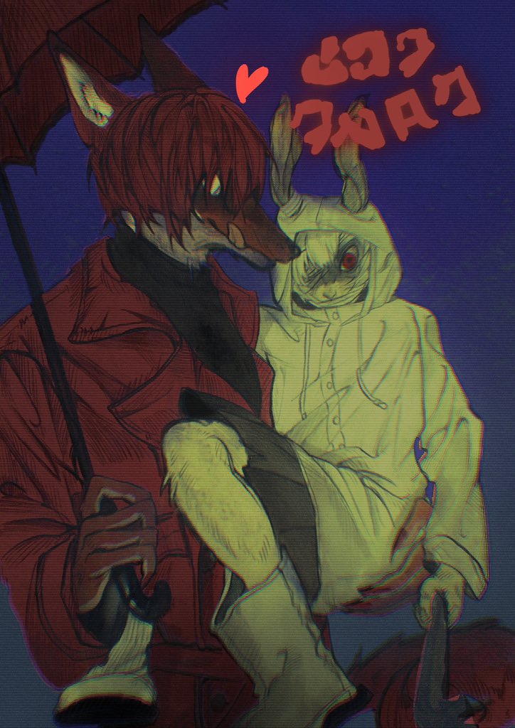 heroine and mr. scarletella (homicipher) drawn by mell_yipie