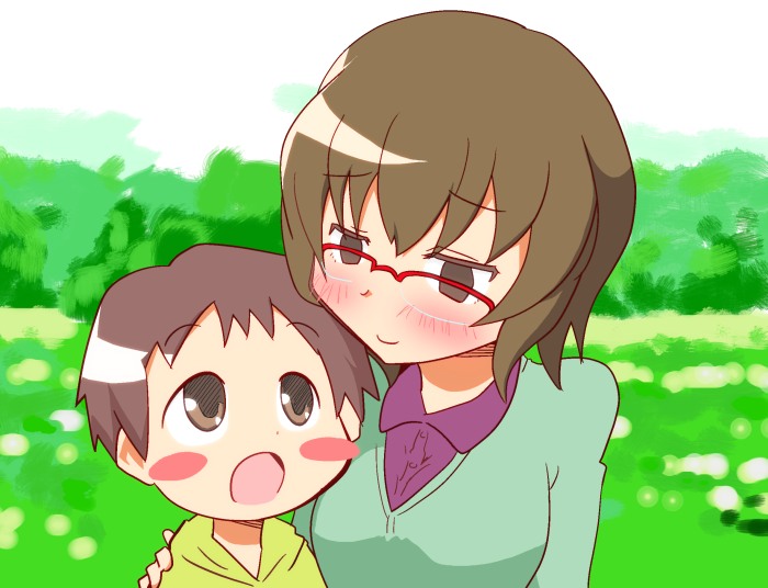 kaname tatsuya and saotome kazuko (mahou shoujo madoka magica and 1 more) drawn by toutouhai