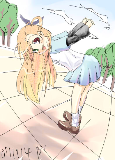 vivio (lyrical nanoha and 1 more) drawn by boshi_(a-ieba)