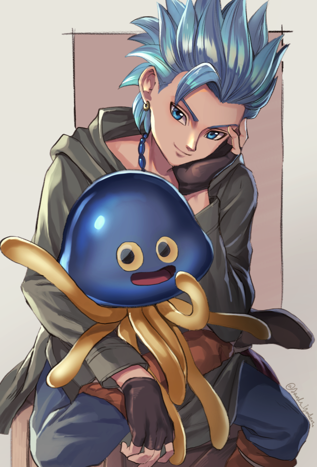 camus and healslime (dragon quest and 1 more) drawn by janis_(hainegom)