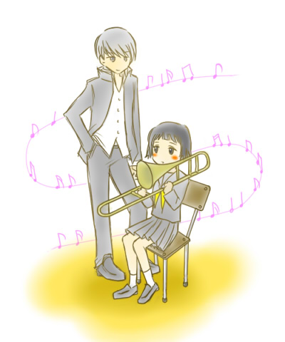narukami yu and matsunaga ayane (persona and 1 more) drawn by natio