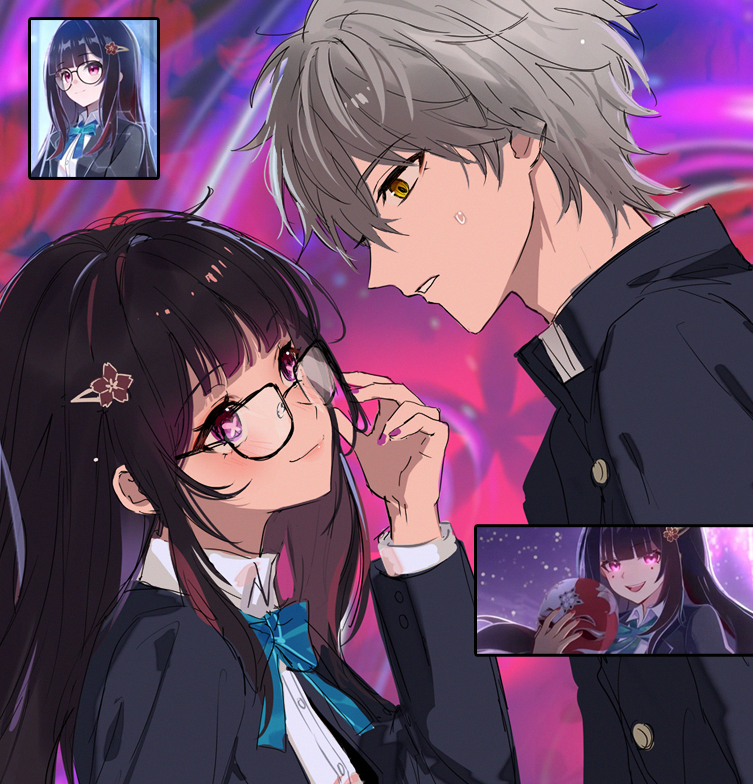 trailblazer, caelus, and sparkle (honkai and 1 more) drawn by fractalmagnolia