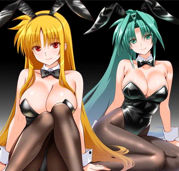 fate testarossa and lindy harlaown (lyrical nanoha and 1 more) drawn by engo_(aquawatery)