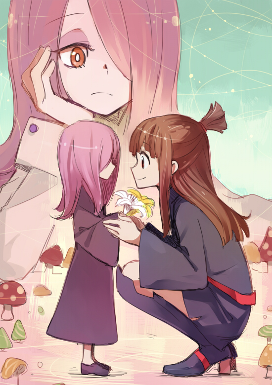 kagari atsuko and sucy manbavaran (little witch academia) drawn by sou_(tuhut)