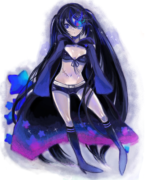 black rock shooter (black rock shooter) drawn by bakkanda