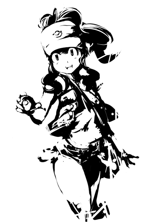 hilda (pokemon and 1 more) drawn by jiyuu_senshi