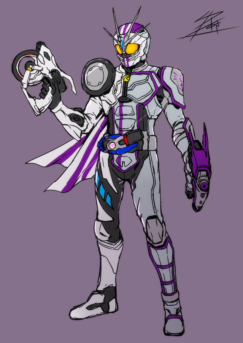 kamen rider mach and kamen rider chaser (kamen rider and 1 more) drawn by yusuki_(fukumen)
