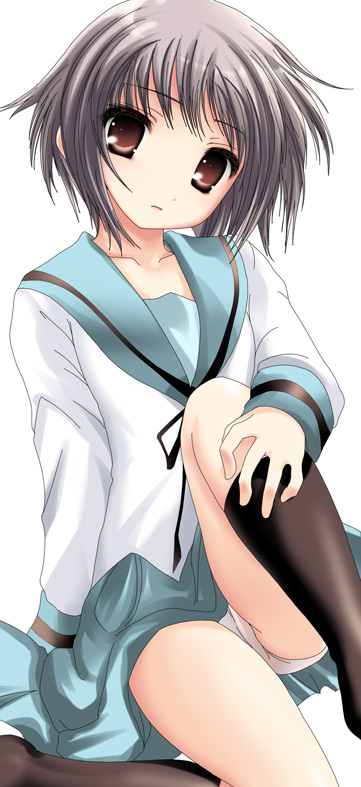 nagato yuki (suzumiya haruhi no yuuutsu) drawn by namamo_nanase