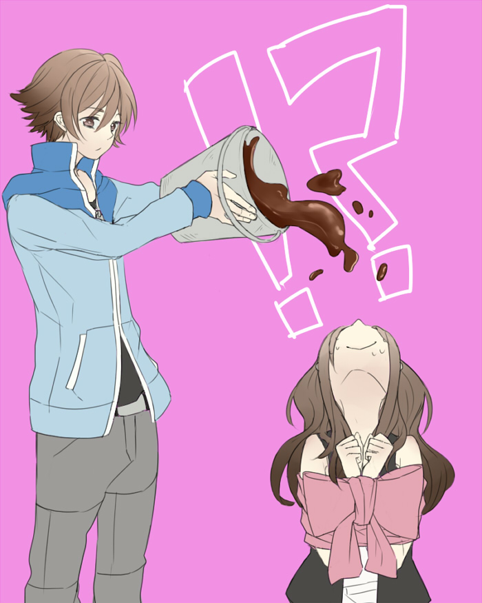 hilda and hilbert (pokemon and 1 more) drawn by makoooko