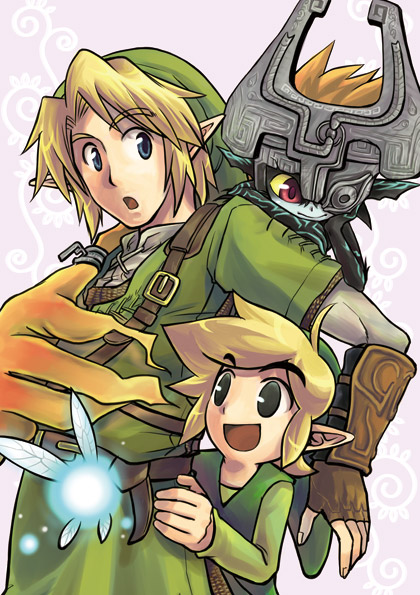link, midna, toon link, and navi (the legend of zelda and 1 more)