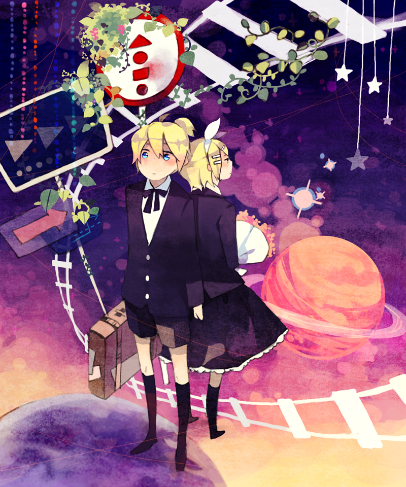 kagamine rin and kagamine len (vocaloid) drawn by mig_(36th_underground)