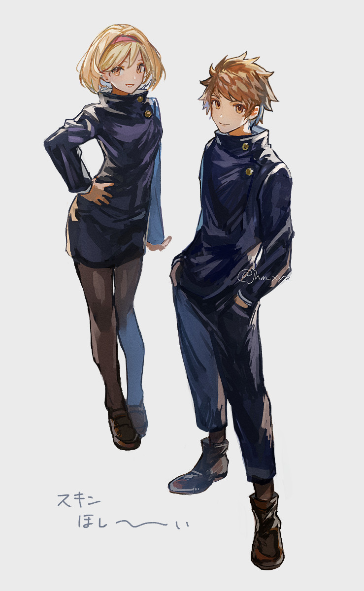 djeeta and gran (granblue fantasy and 1 more) drawn by jhm_xyz