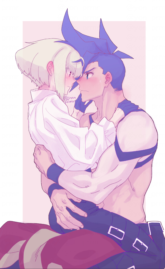 lio fotia and galo thymos (promare) drawn by yon_prmr