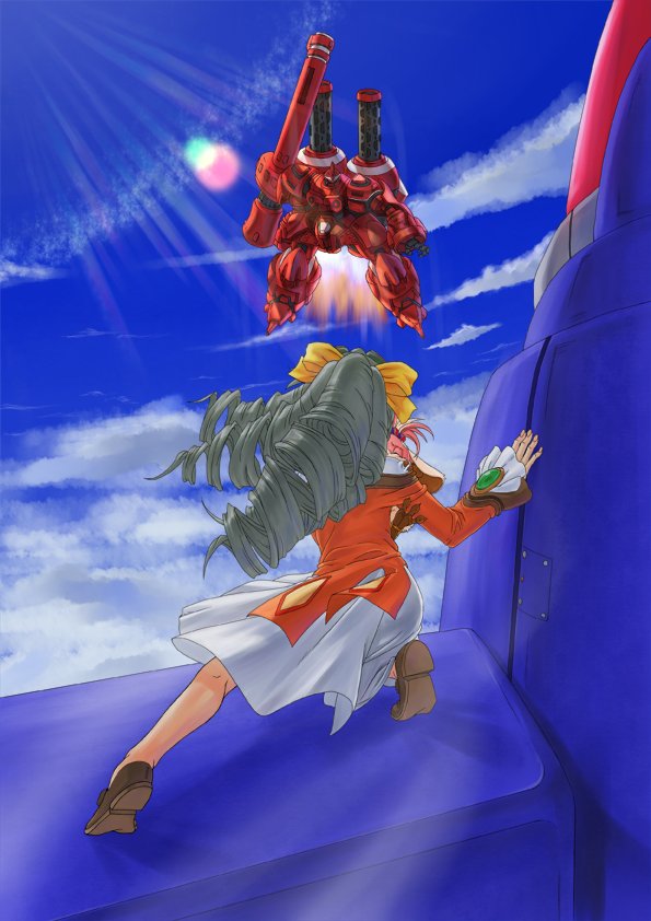 maria balthasar, seibzehn, and achtzehn (xenogears) drawn by himegami_shino
