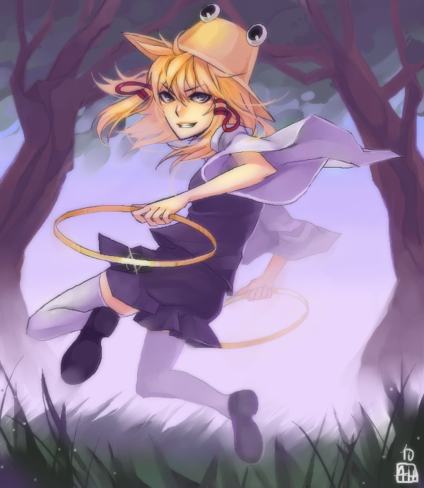 moriya suwako and pyonta (touhou) drawn by arlmuffin