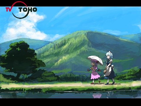 remilia scarlet and izayoi sakuya (touhou and 1 more) drawn by kitsune_(kazenouta)