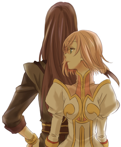 yuri lowell and estellise sidos heurassein (tales of and 1 more) drawn by miho_(mi)