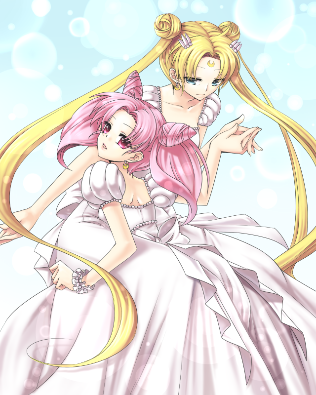 tsukino usagi, chibi usa, princess serenity, and small lady serenity (bishoujo senshi sailor moon) drawn by isao