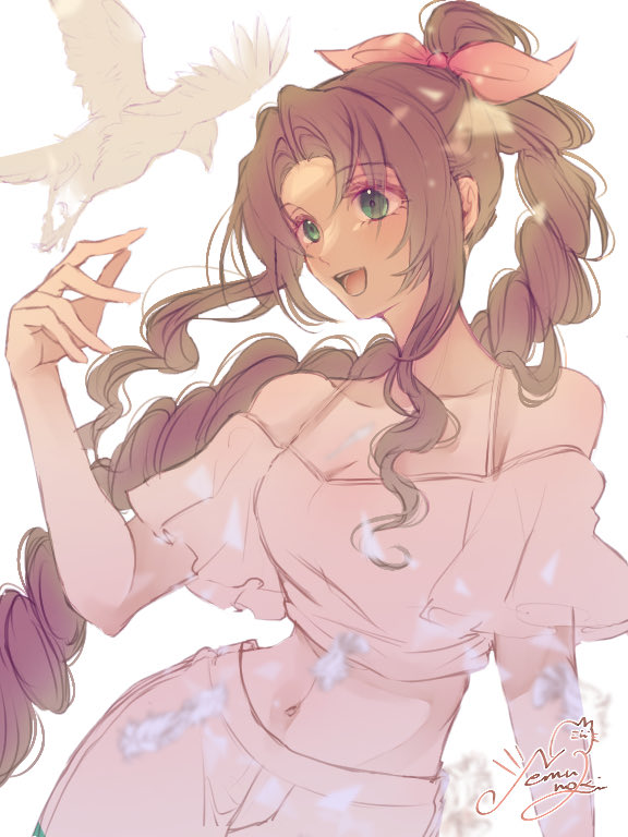 aerith gainsborough (final fantasy and 3 more) drawn by ne_muno_ki