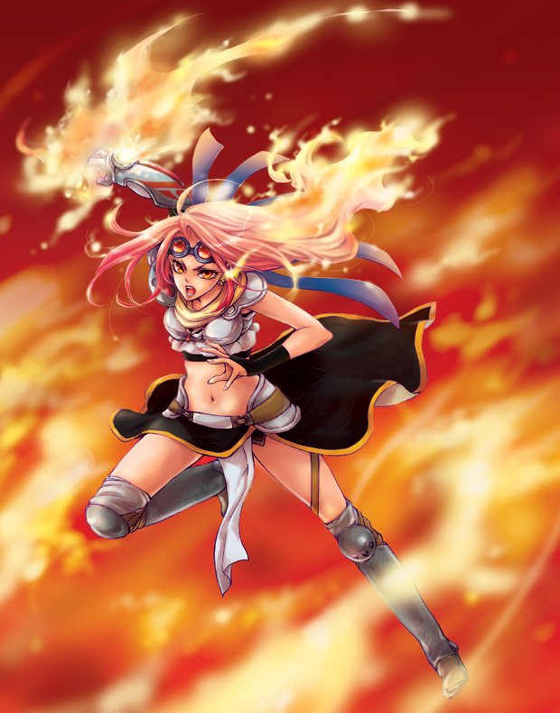 chandra nalaar (magic: the gathering) drawn by yakan_(kusogaki_teikoku)