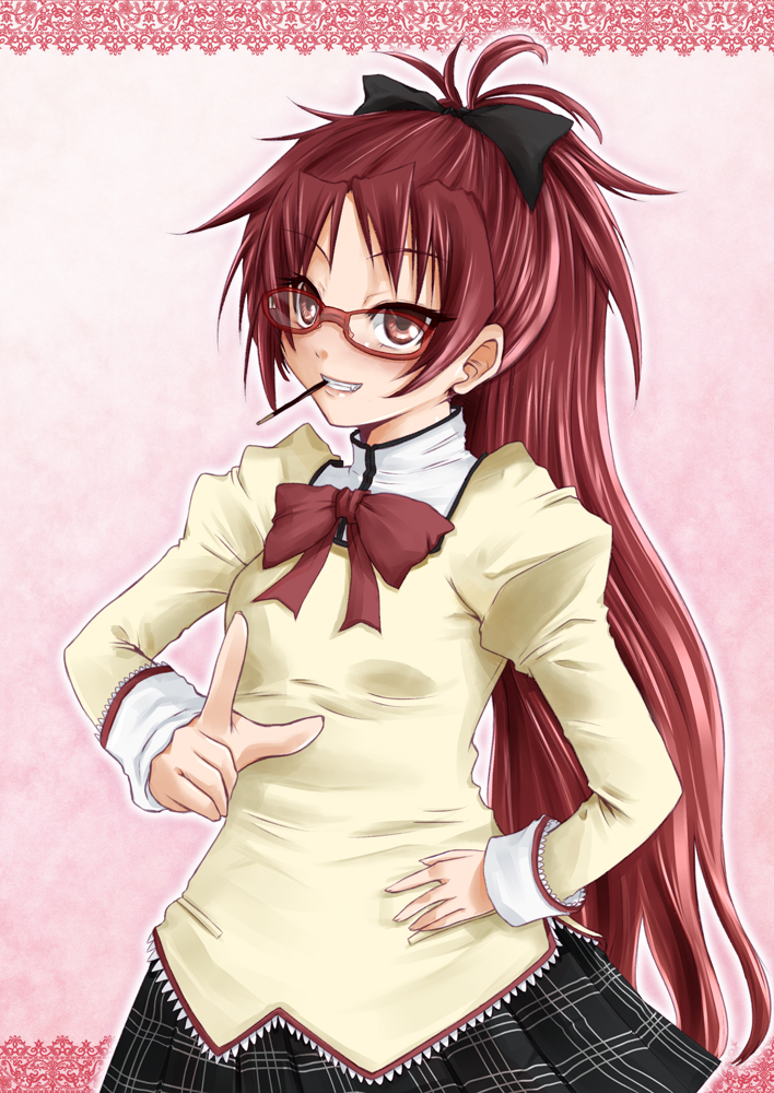 sakura kyoko (mahou shoujo madoka magica) drawn by kanata_ryou