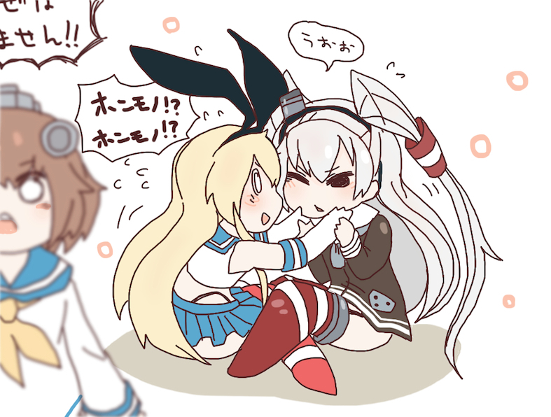 shimakaze, amatsukaze, and yukikaze (kantai collection) drawn by mato_tsuyoi