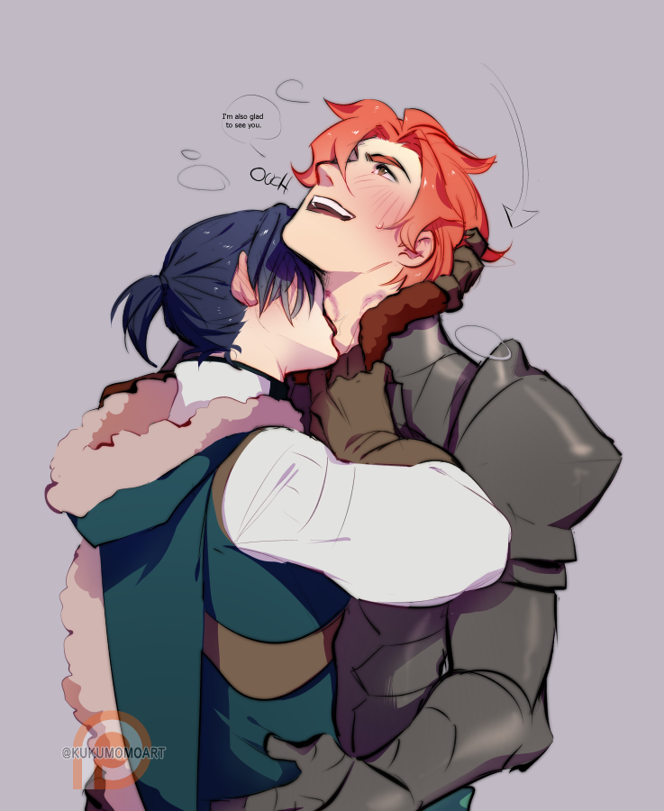 sylvain jose gautier and felix hugo fraldarius (fire emblem and 1 more) drawn by kukumomo