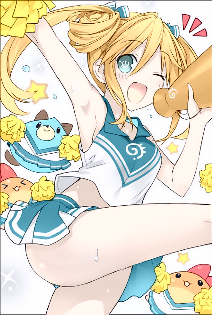 dogoo and orange heart (neptune and 1 more) drawn by tsunako