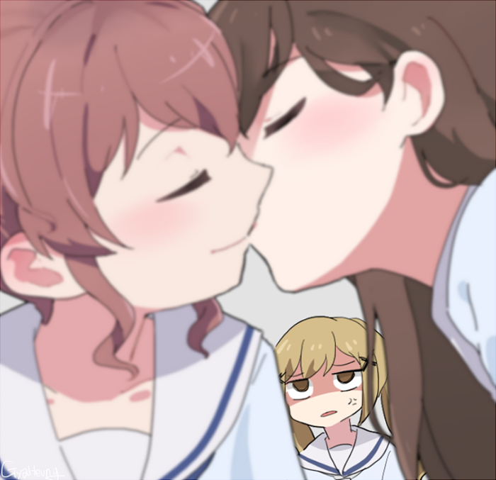 ichigaya arisa, hanazono tae, and yamabuki saya (bang dream!) drawn by gyaheung
