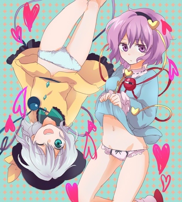 komeiji koishi and komeiji satori (touhou) drawn by machiko_(beard)