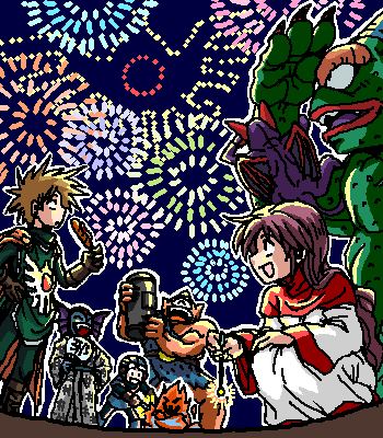 princess of moonbrook, prince of lorasia, prince of samantoria, sidoh, hargon, and 3 more (dragon quest and 1 more) drawn by hanbu_hantarou