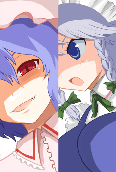 remilia scarlet and izayoi sakuya (touhou and 1 more) drawn by kirin_tarou