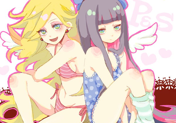 stocking and panty (panty & stocking with garterbelt) drawn by isago_(ica)