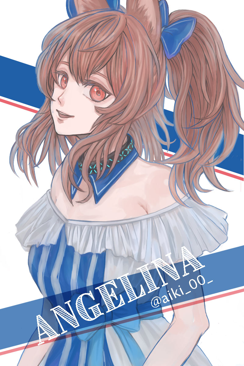 angelina (arknights and 1 more) drawn by aiki_(aiki_00)