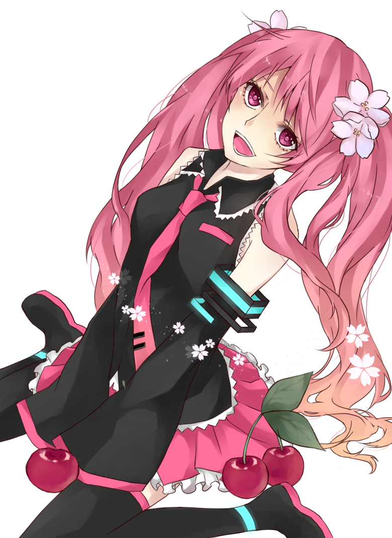 hatsune miku and sakura miku (vocaloid) drawn by misa1007