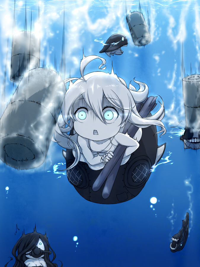 i-class destroyer, ka-class submarine, and new submarine princess (kantai collection) drawn by haty