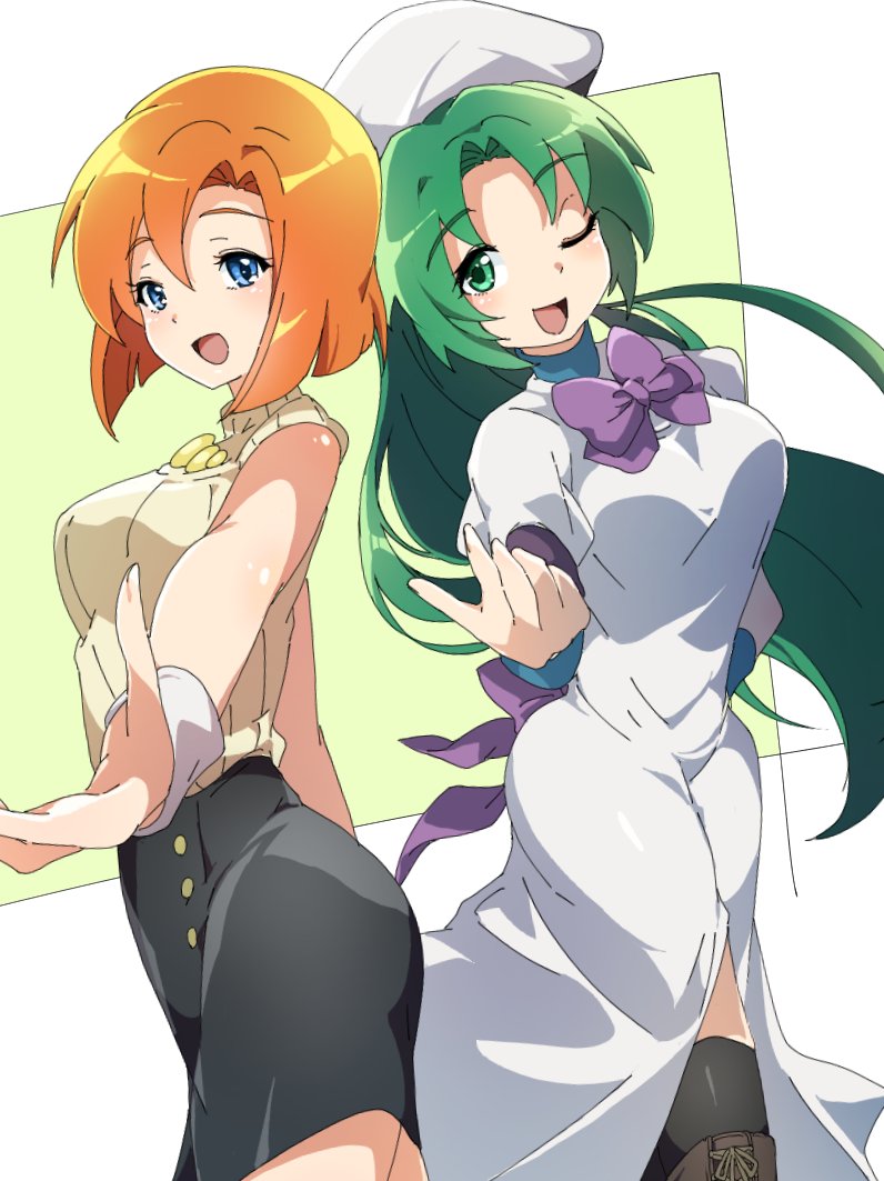 ryuuguu rena and sonozaki shion (higurashi no naku koro ni) drawn by hinamikan