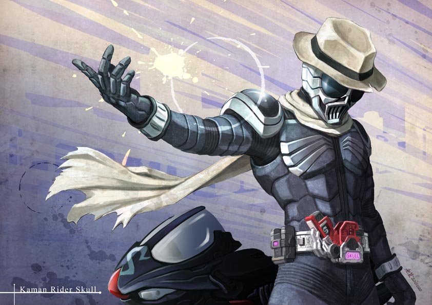 kamen rider skull (kamen rider and 1 more) drawn by kongcool