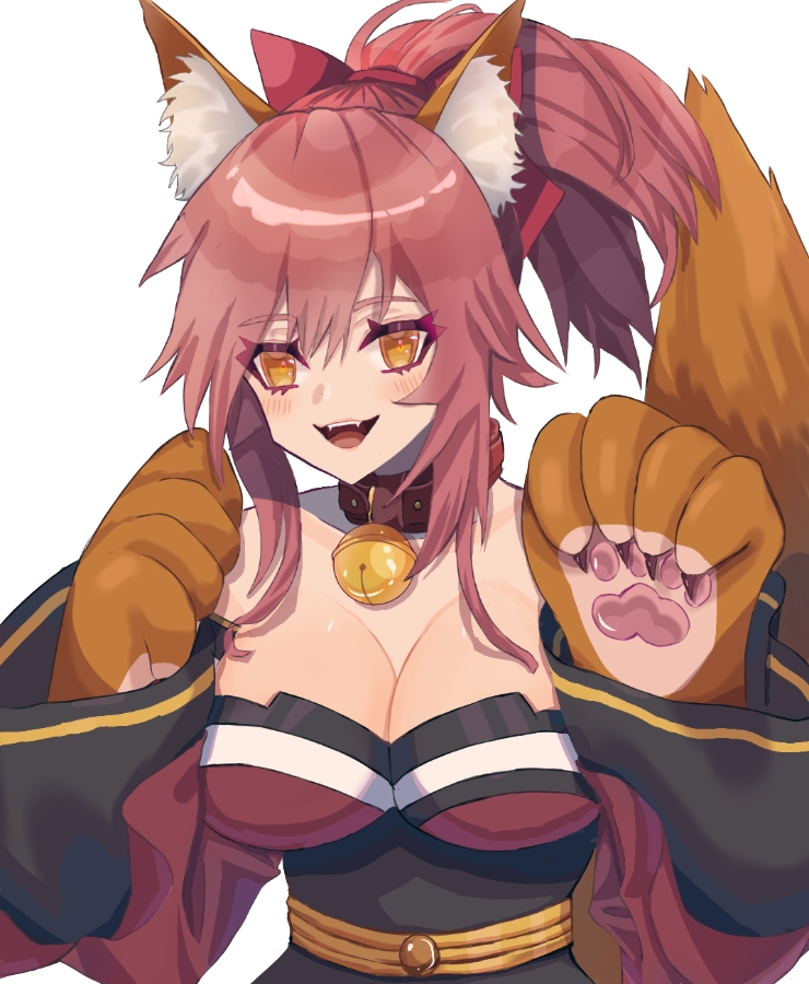 tamamo and tamamo cat (fate and 1 more) drawn by kuwowo