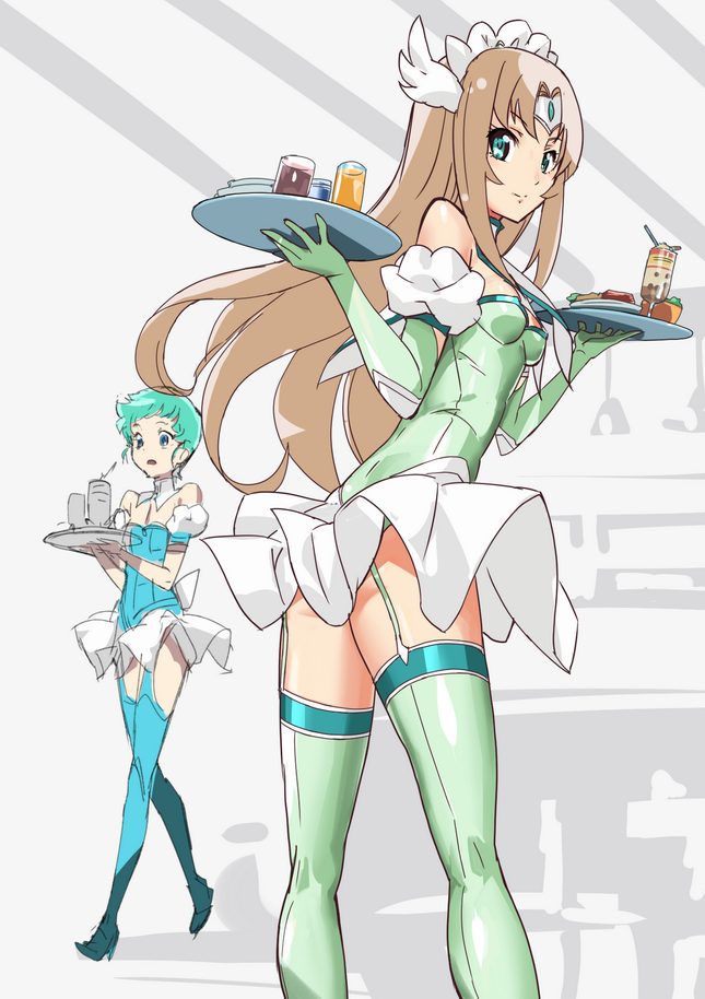 aquila yuna and aria (saint seiya and 1 more) drawn by makacoon