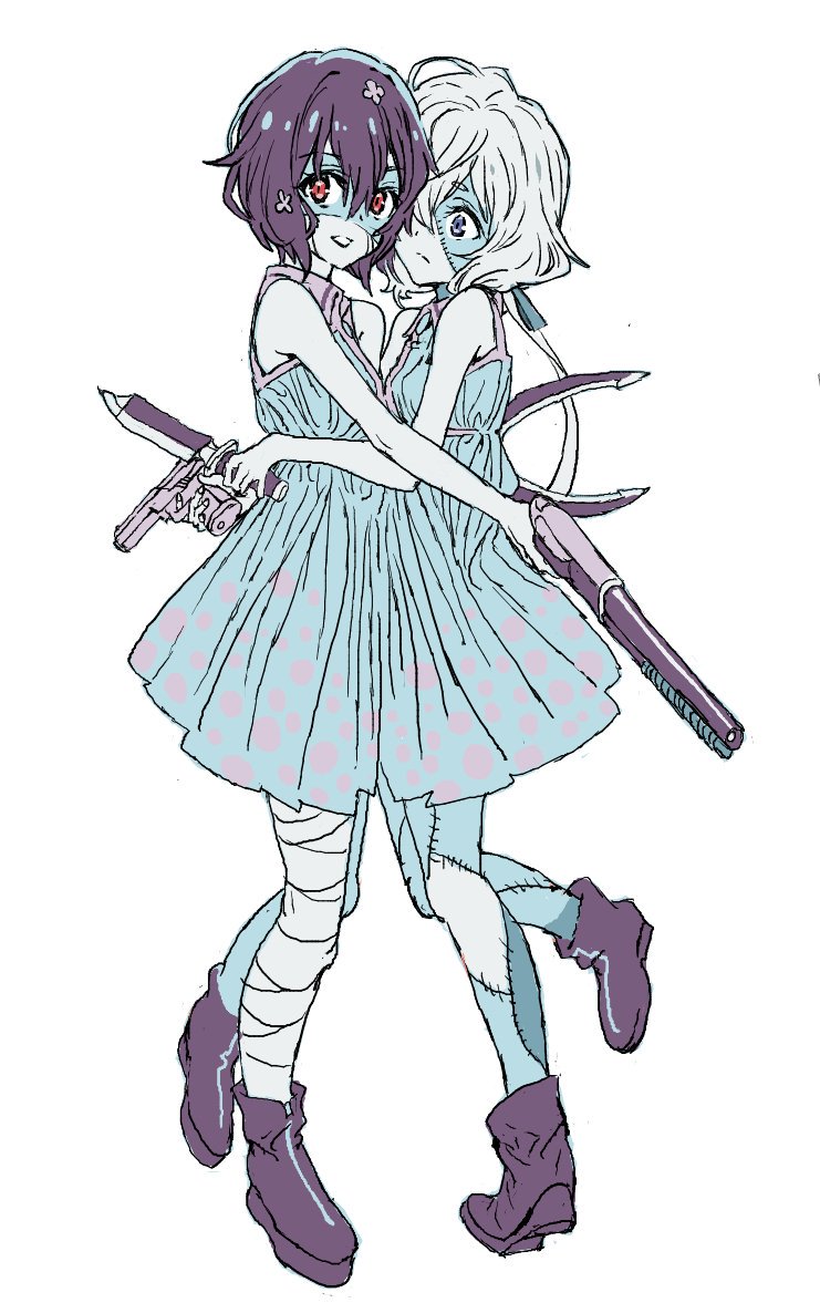 konno junko and mizuno ai (zombie land saga) drawn by nobita_(makoto7060355)
