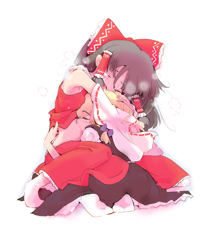 hakurei reimu and kirisame marisa (touhou) drawn by usoneko