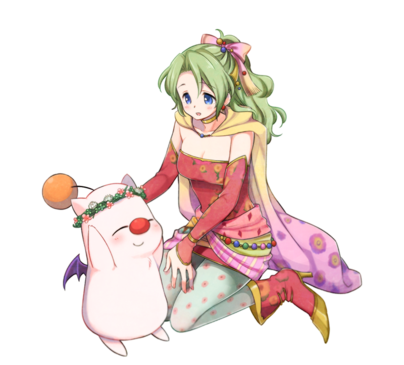 terra branford and moogle (final fantasy and 1 more) drawn by krudears