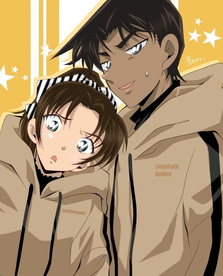 hattori heiji and tooyama kazuha (meitantei conan) drawn by paseri_(l7dgtxtsnlmfwlb)